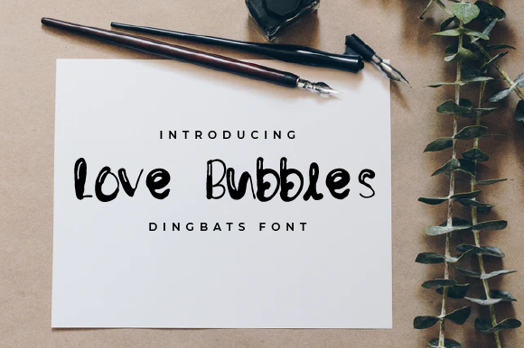 Love Bubbles: A Charming Display Font for Creative Projects