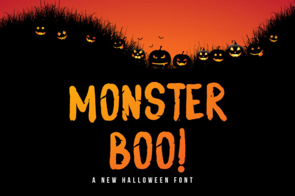 Monster Boo Font: A Rough Display Typeface for Makers