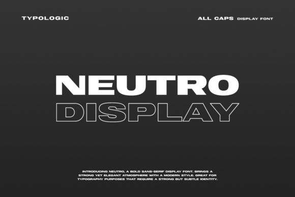 Neutro: A Bold and Chunky Display Font for Modern Web Design