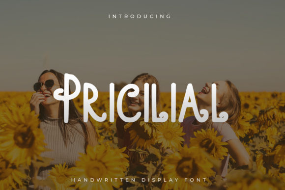 Pricilial: A Charming Display Font for Editorial Design