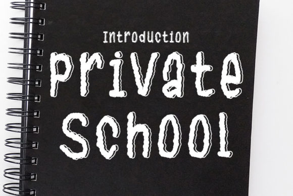 Private School: A Standout Display Font for Web Design