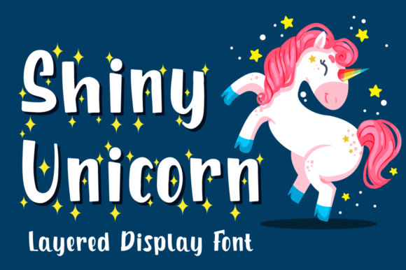 Shiny Unicorn: A Playful Display Font for Digital Creators