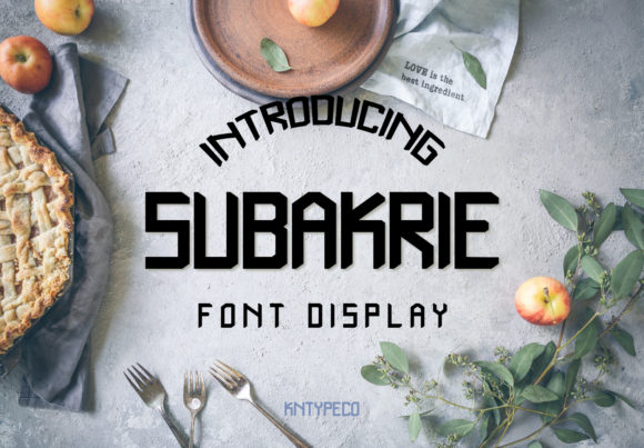 Subakrie: A Bold and Vintage Display Font for Editorial Design